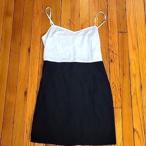 All saints black and white mini/slip dress